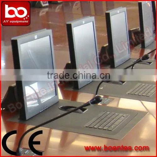 Computer LCD Monitor Flip Up Equipment for Audio Video Conference Solution