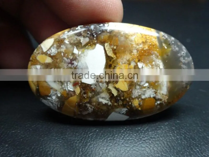 Exclusive Brasitait mokite pear cut cabochon gemstone