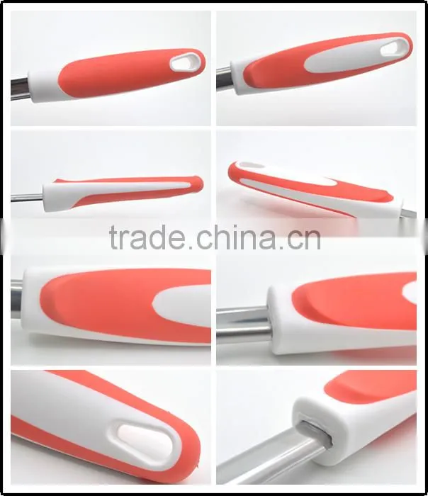 Novel design TPR handle FDA LFGB Grade stainless steel gravy sauce ladle