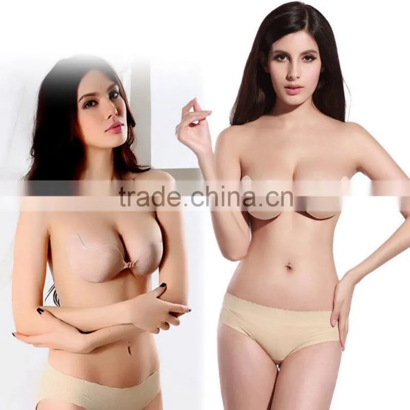 Sexy Adhesive Silicone Stick On Push Up Gel Strapless Invisible Bra Backless