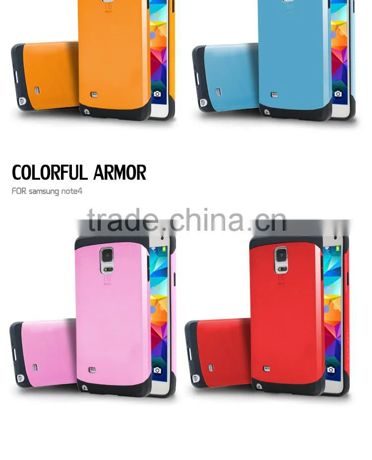 100% in stock!Slim Colorful Armor phone covers case for samsung galaxy note4,for samsung note 4 case