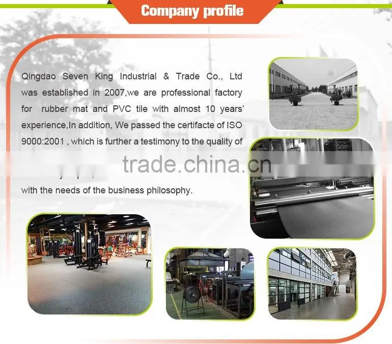 Qingdao 7King cheap noise reduction interlocking gym mats from factory