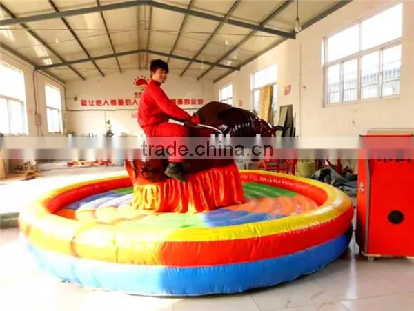Thrilling Inflatable bungee bull riding machine