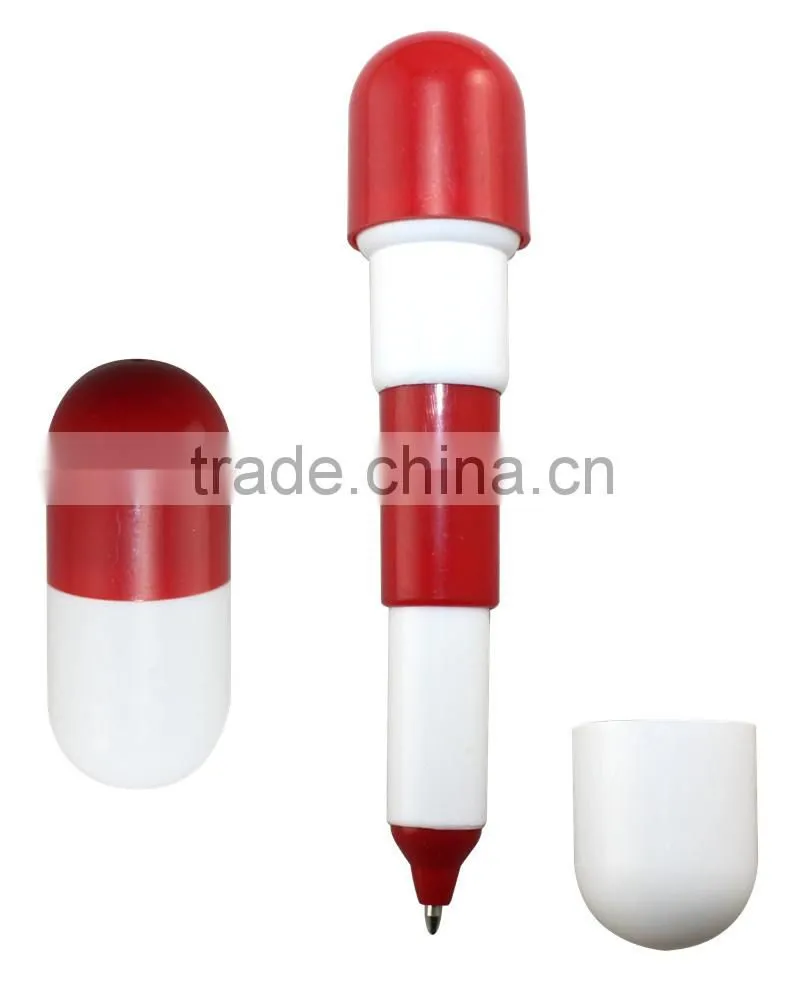 hotselling Yes Novelty Pill pen/strenching plastic ball point pen