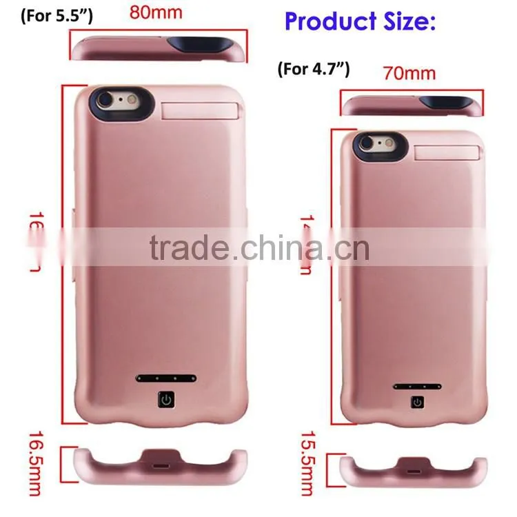 One buttom switch to charge mobile power battery case