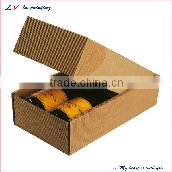 Custom foladable wine bottle carton box, wine bottle shipping boxes wholesale, wine bottle gift packaging box wholesale