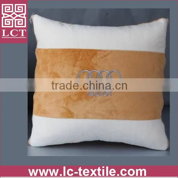 supply 2015 newest embroidery micro plush promotional car pillow with competitive prices and guaranteed quality(LCTP0105)