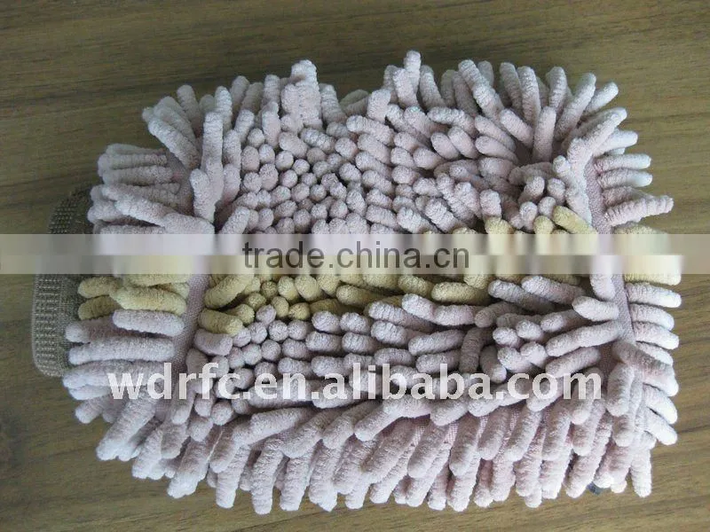 Chenille microfiber glove