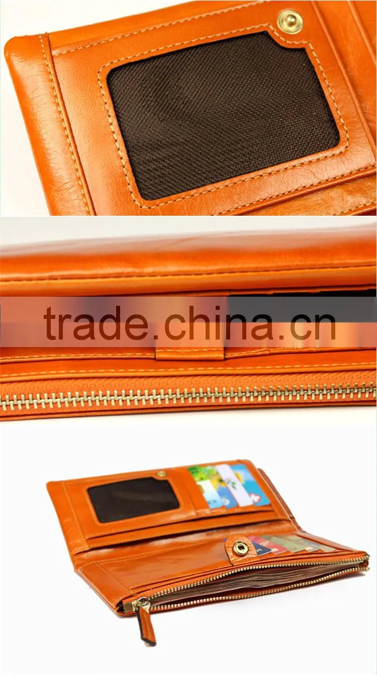Real leather wallet genuine cowhide leather wallet Wholesale bulk lady leather purse