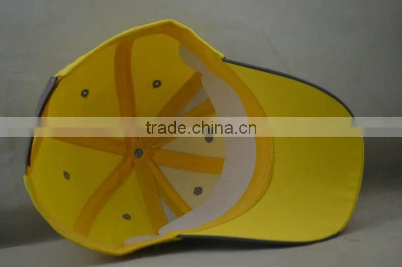 safety hat with light reflecting 3M cap neon yellow and silver hat