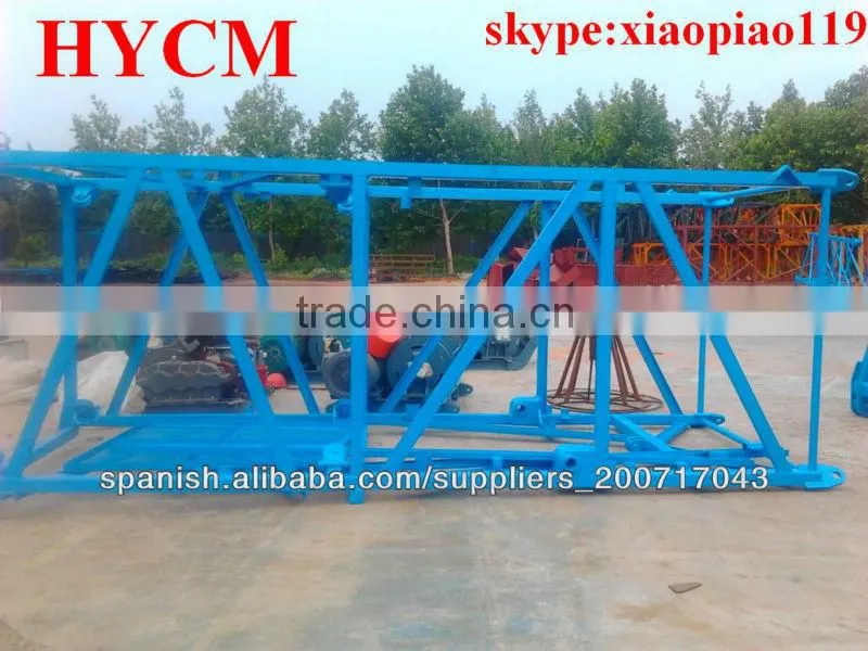 52m jib length hydralic telescopic Head-Top Tower Crane with 6t capacity