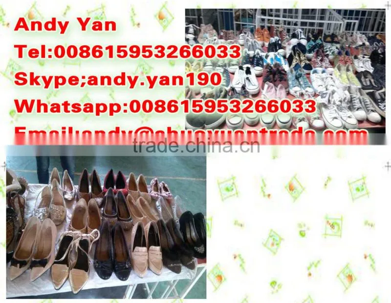cream used clothing bale/second hand shoes for men and sport shoes