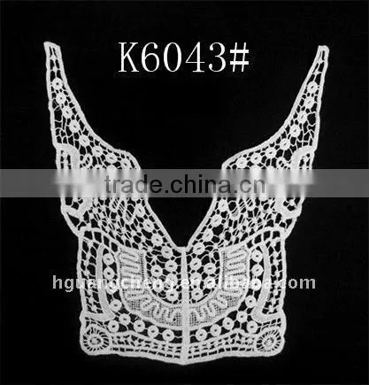 machine knited crochet cotton lace collars, women dress/ blouse neck collars factory