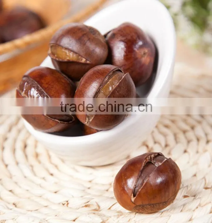 Chinese organic roasted chestnuts, snack foods