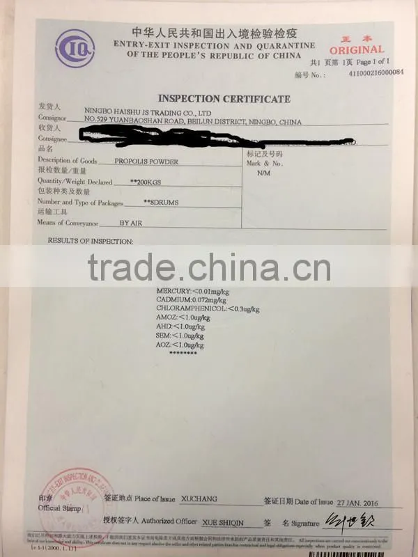 chinese grade best purity extract bee porpolis bulk