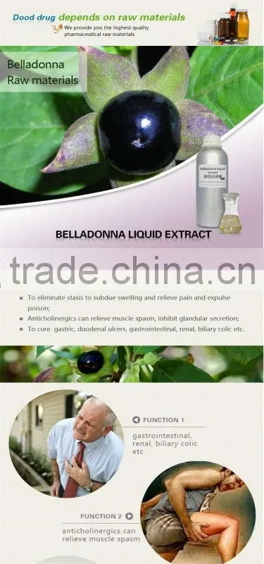 Pure natural belladonna liquid extract for pharmaceutical material