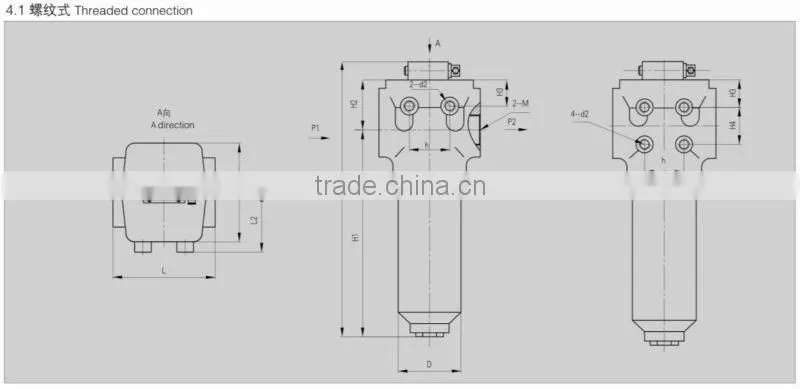 DFFILTRI Factory Hydraulic PLF-H60X10 High Pressure line Oil Filter