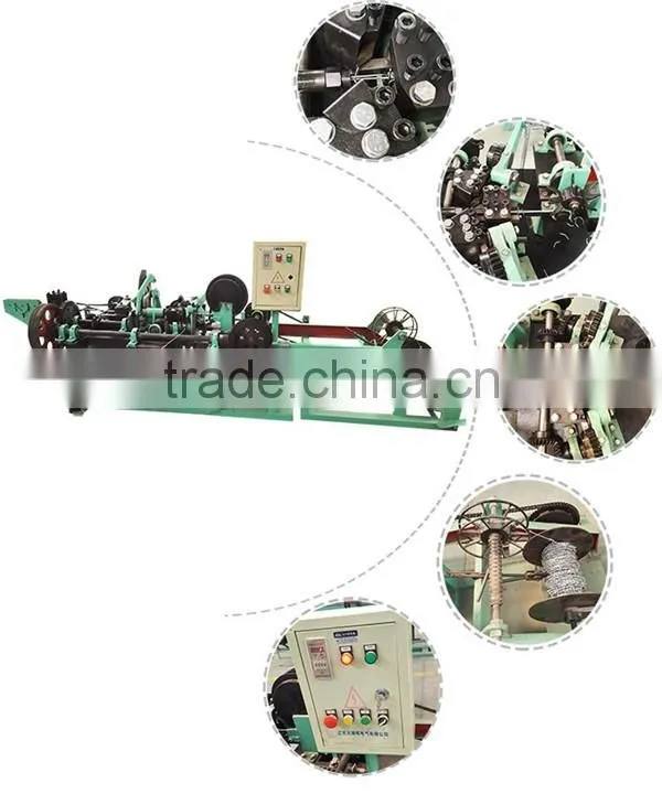 1.6mm steel wire Positive and negative twisted barbed wire machine