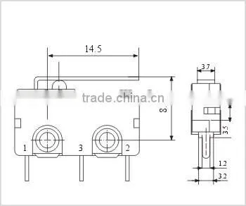 Micro switch 5a 250v KW4-Z2P
