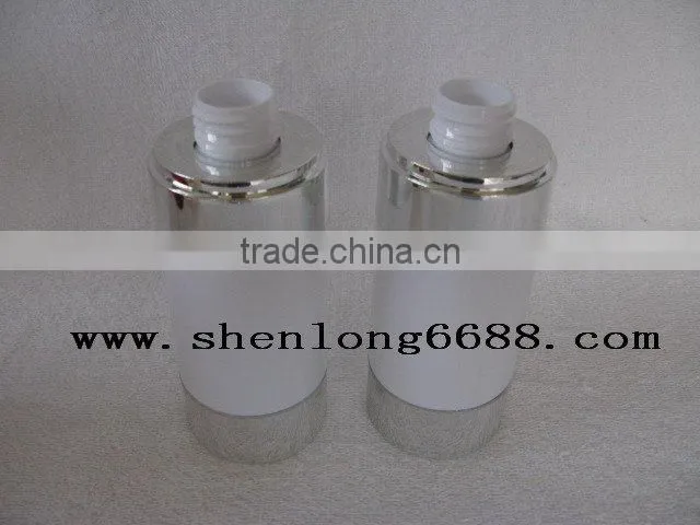 300ml golden and silver Plastic shampoo bottle