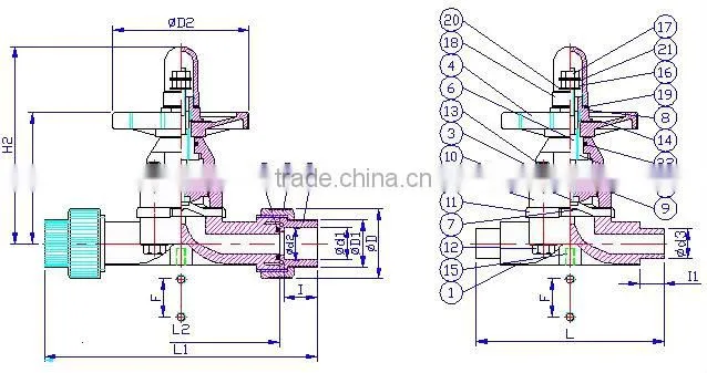 PVC CPVC PVDF PP Diaphragm Valves BS JIS/BS Diaphragm Valves