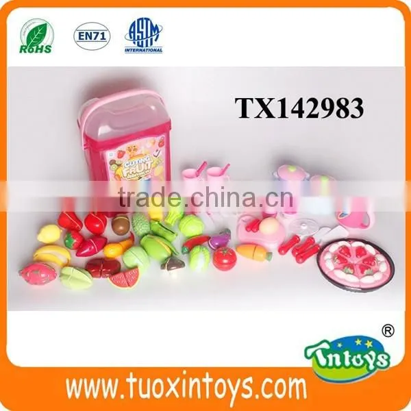 Plastic cut fruits and vegetables toys cooking toys kitchen sets