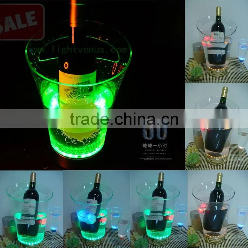 bar decoration acrylic lighted beer ice bucket