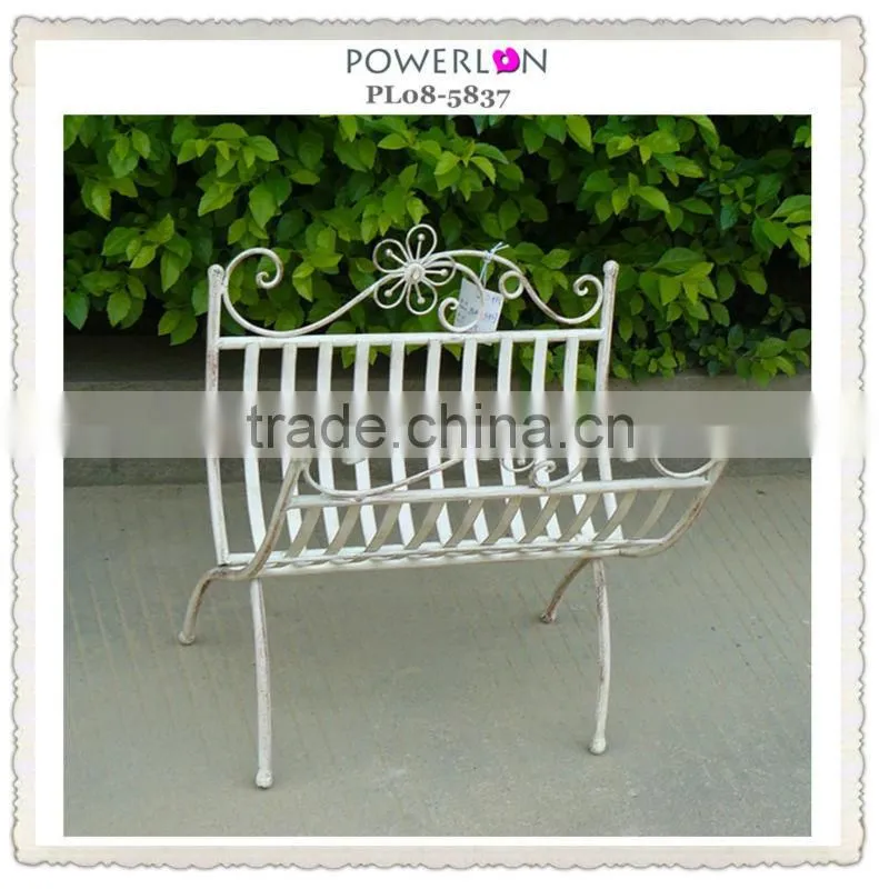 Elegant wrought iron wire book rack price