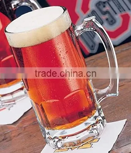 German Style Extra Large Glass Beer Mug - 34 oz