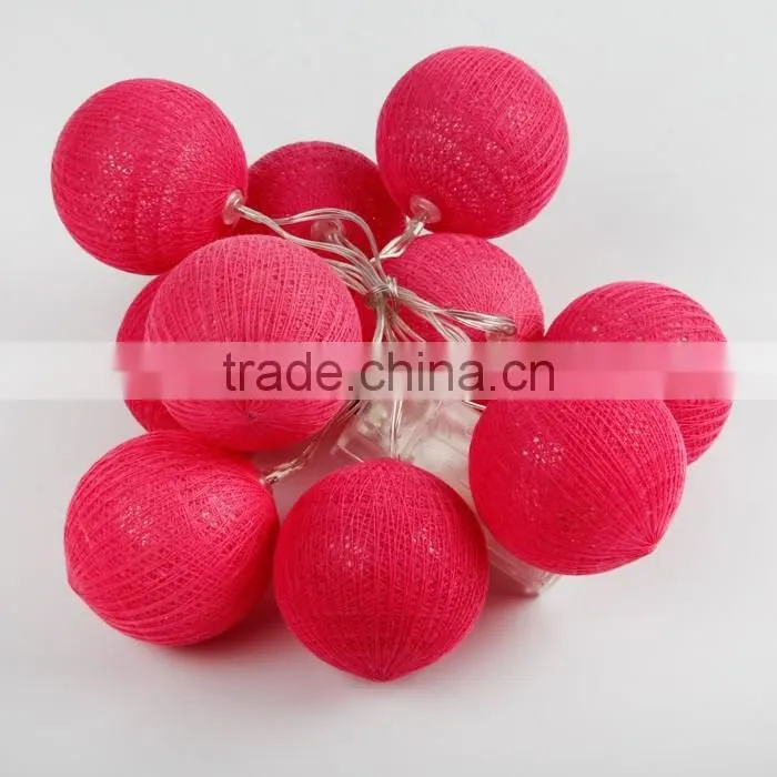 Multi-color christmas decorative cotton ball LED string lights