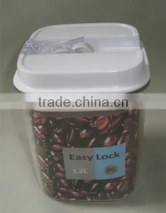 Square shape airtight plastic container for food