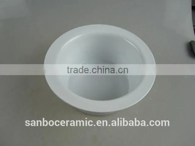 Hat Shape White Large Ceramic Bowls, Chaozhou Porcelain Stock