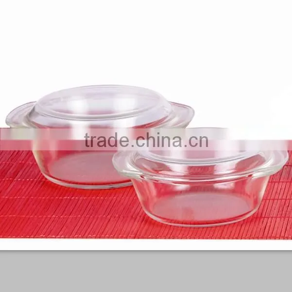transparent borosilicate glass bakeware