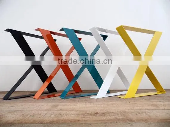 Home furniture simple design X shape metal legs for dining table