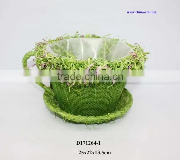 jute decor flower pot