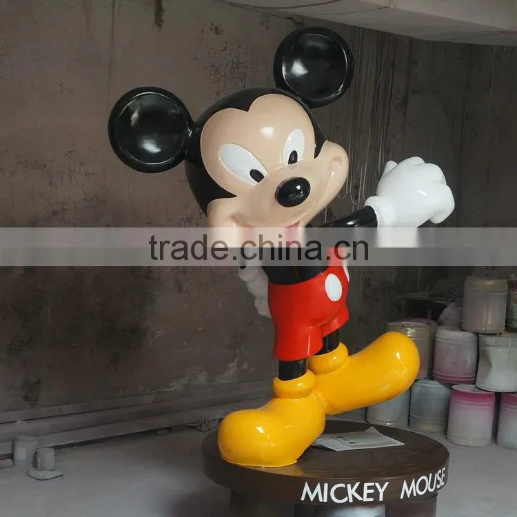 Fiberglass cartoon mickey mouse figure