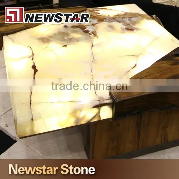 Natural onyx marble stone table top design