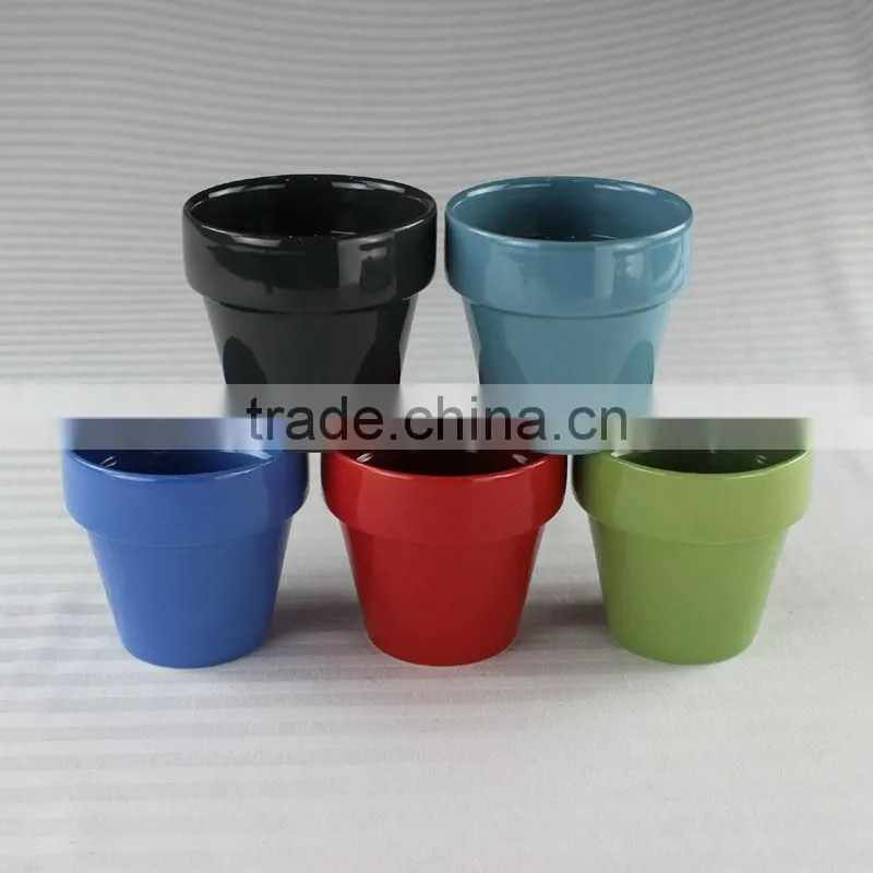 Ceramic Garden pot 4 inch in colors