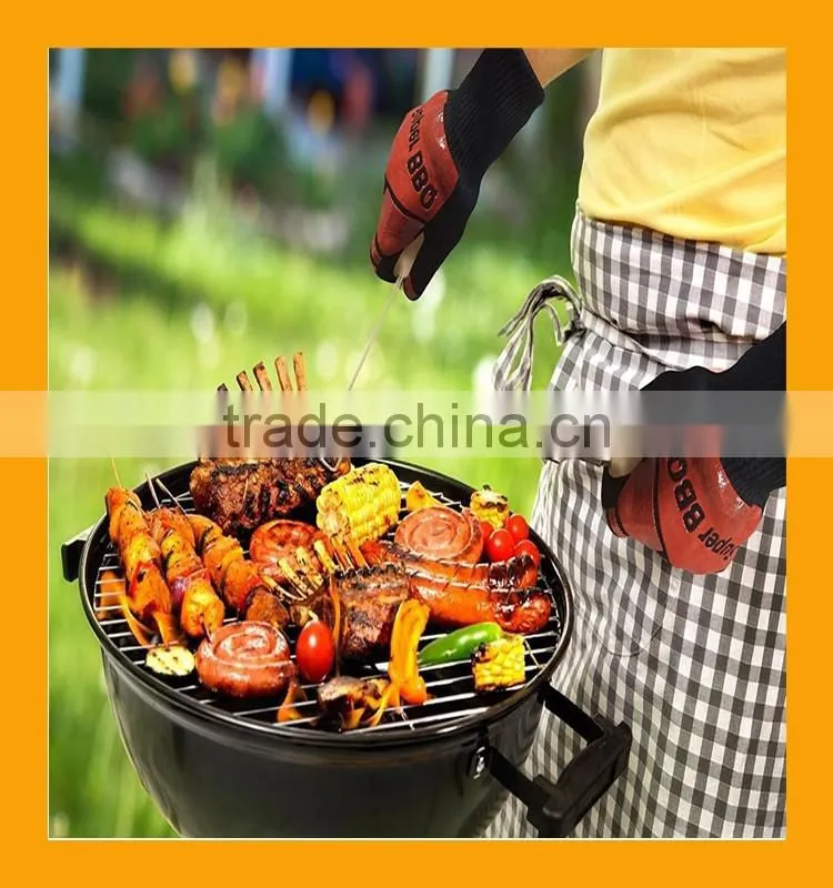 15 Inch Extra Length Heat Protective Cooking Gloves Cotton Insulated Heat Defender Gloves