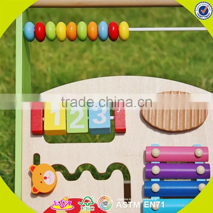 2017 New design wooden baby boy walkers high quality wooden baby boy walkers best sale baby boy walkers W08J001