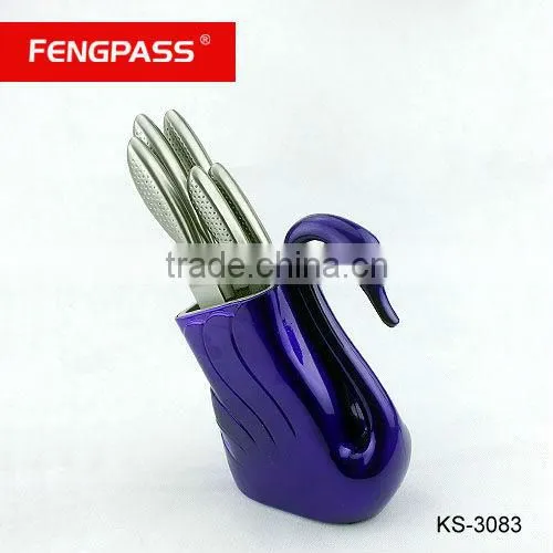 High quality plastic knife block(476-503-554)