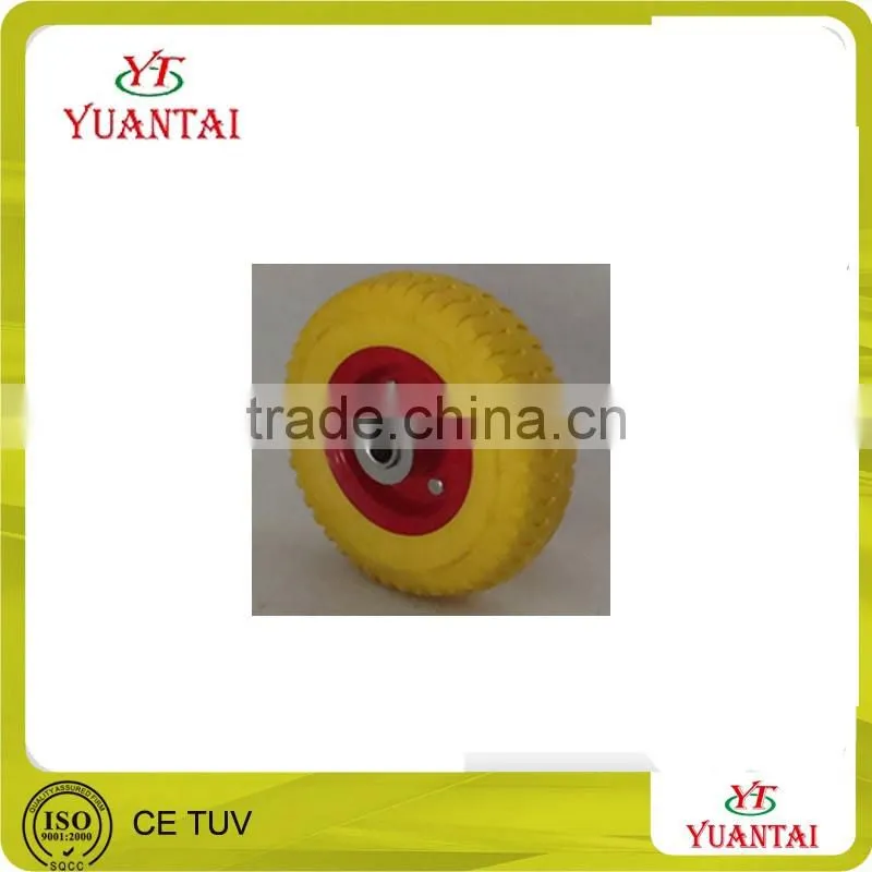 steel rim 8x2.50-4 flat free pu foam wheel