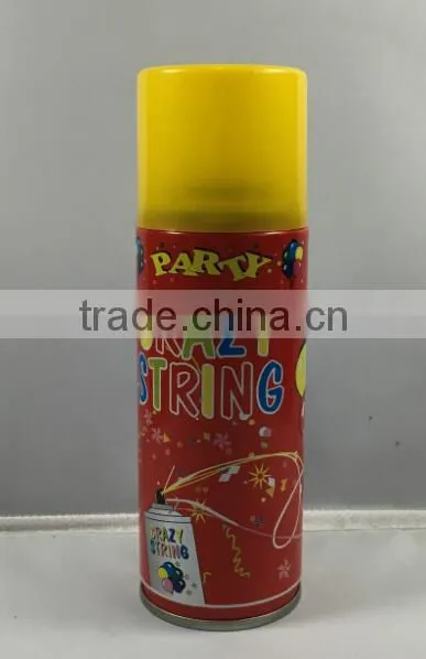 2016 colorful party crazy string spary for Christmas and wedding