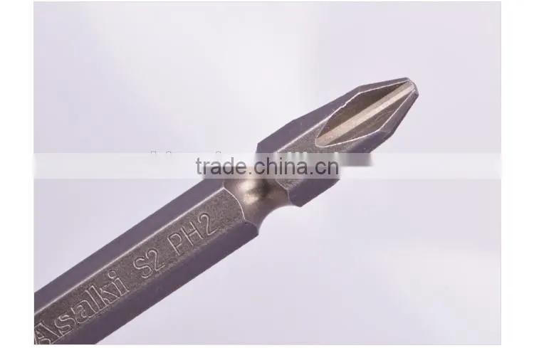 Double end screwdriver bits phillip and flat double head