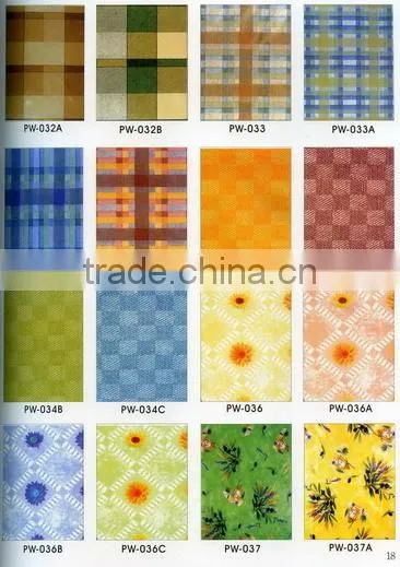 2014 Designed Printed PVC table cover cloth with falannel back , Direct factory/Manufactory supply/industrial