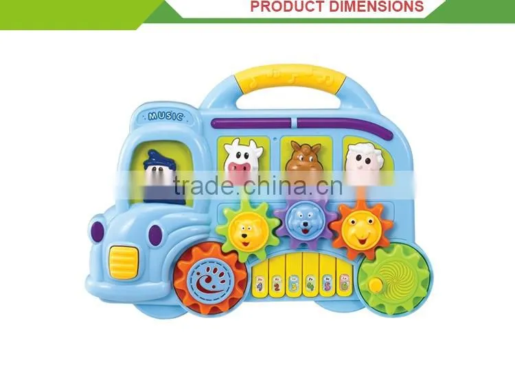 Most popular battery musical instrument plastic cartoon toy electric organ