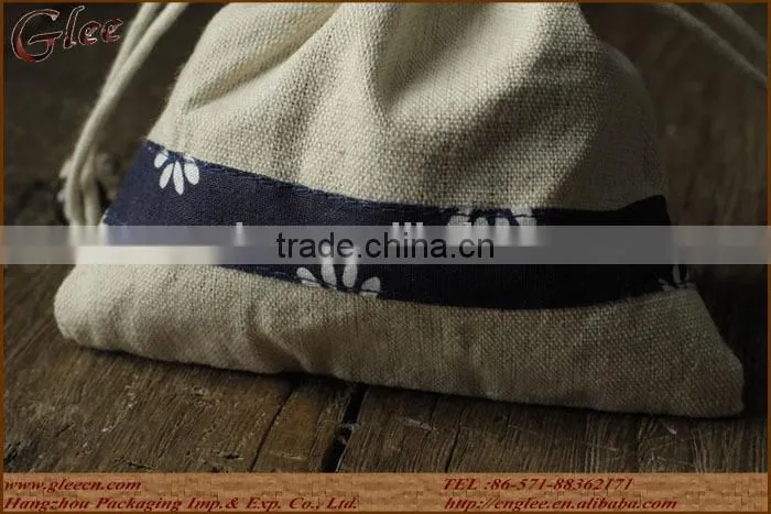 Cheap Tea storage bag fabric drawstring bag