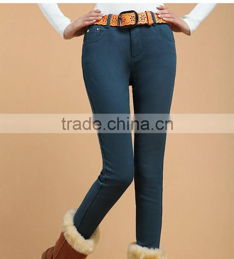 wholesale cheap price high quality Winter candy color Skinny Tight Zip Legging Stretch Pant Slim Jeggings Pencil Trouser