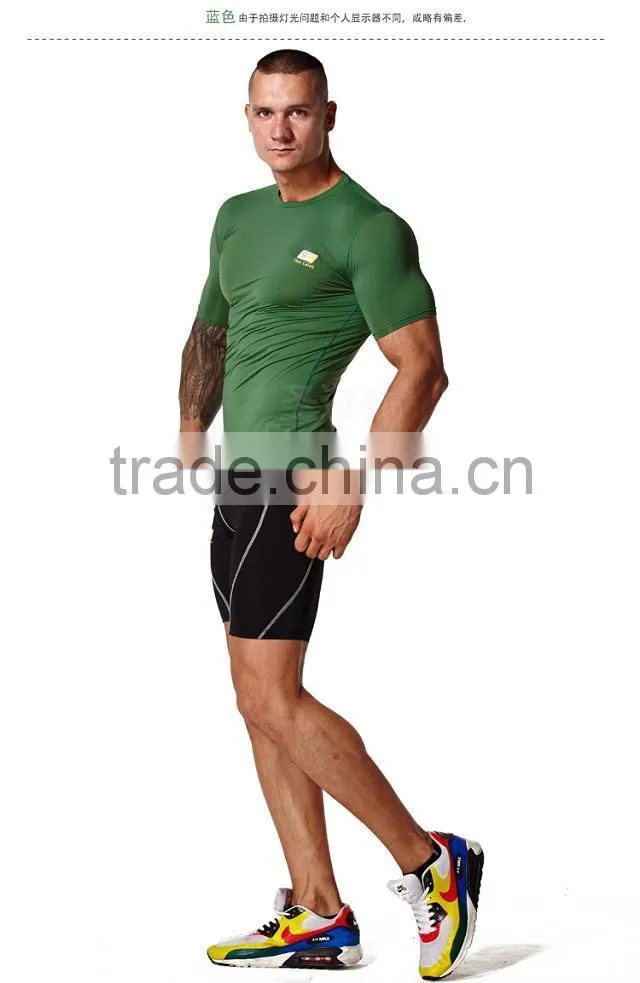 Hongen apparel OEM compression wear/ OEM compression top / customed men's compression shirt