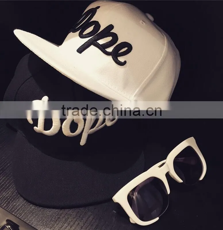 Custom made Snapback Caps Baseball Hat With Logo Embroidery leather patch